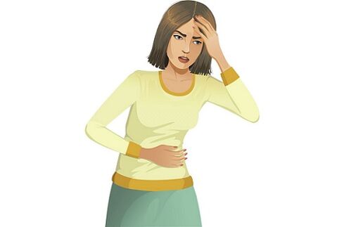 Abdominal pain due to internal parasites